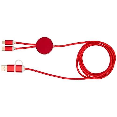 Obrázky: Červený rychlonabíjecí 27W kabel 5v1 150 cm,hliník, Obrázek 2