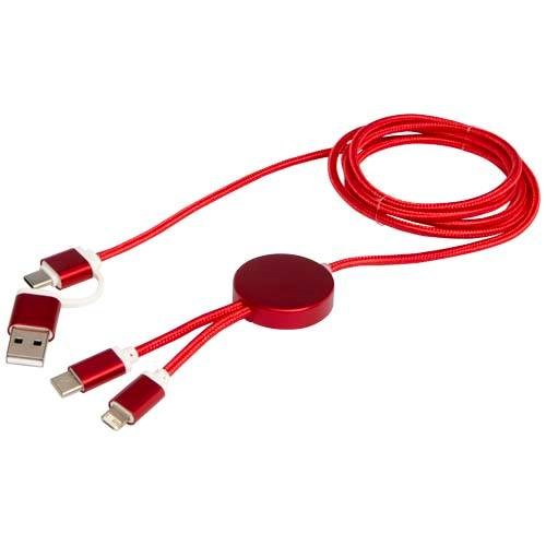 Obrázky: Červený rychlonabíjecí 27W kabel 5v1 150 cm,hliník, Obrázek 4