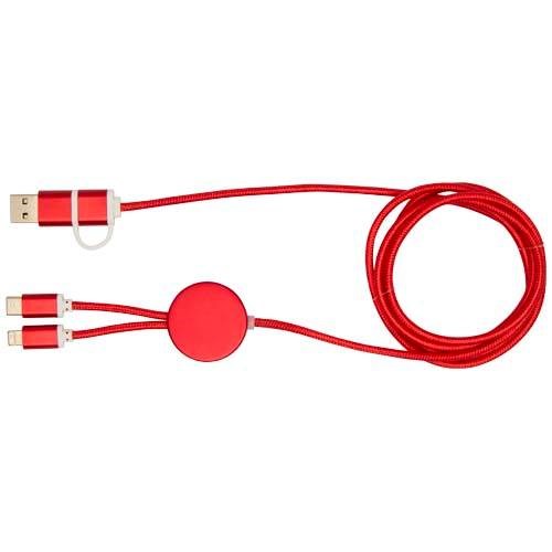 Obrázky: Červený rychlonabíjecí 27W kabel 5v1 150 cm,hliník, Obrázek 7