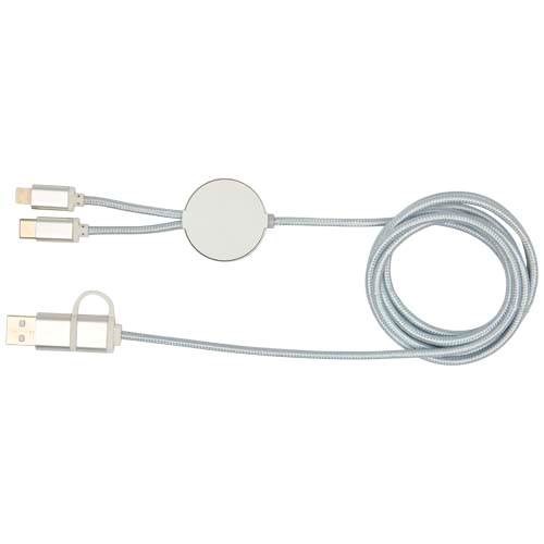 Obrázky: Stříbrný rychlonabíjecí 27W kabel 5v1 150 cm,hliník, Obrázek 2