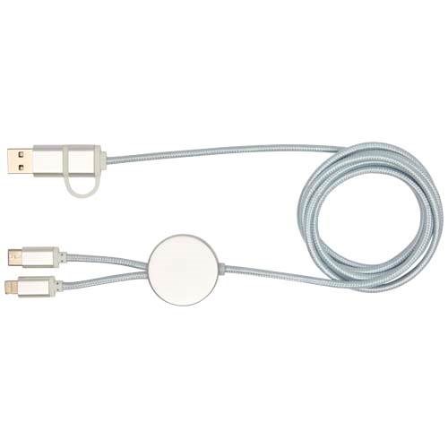 Obrázky: Stříbrný rychlonabíjecí 27W kabel 5v1 150 cm,hliník, Obrázek 7
