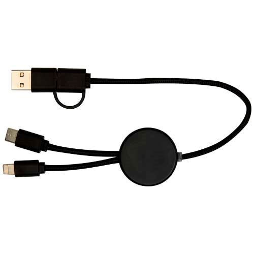 Obrázky: Černý rychlonabíjecí 27W kabel 5v1, 30 cm, plast, Obrázek 2