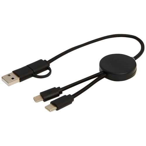 Obrázky: Černý rychlonabíjecí 27W kabel 5v1, 30 cm, plast, Obrázek 3