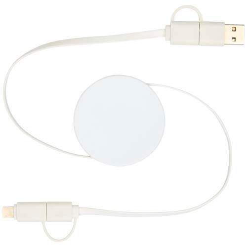 Obrázky: Bílý vysouvací rychlonabíjecí 40W kabel 5v1, 90 cm, Obrázek 6