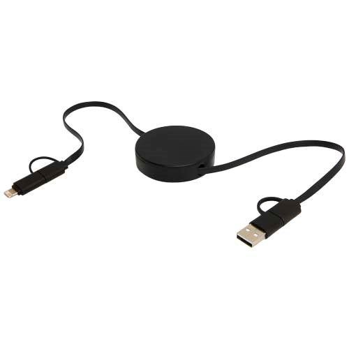 Obrázky: Černý vysouvací rychlonabíjecí 40W kabel 5v1 90 cm, Obrázek 3