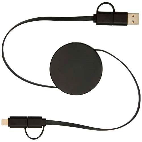 Obrázky: Černý vysouvací rychlonabíjecí 40W kabel 5v1 90 cm, Obrázek 6