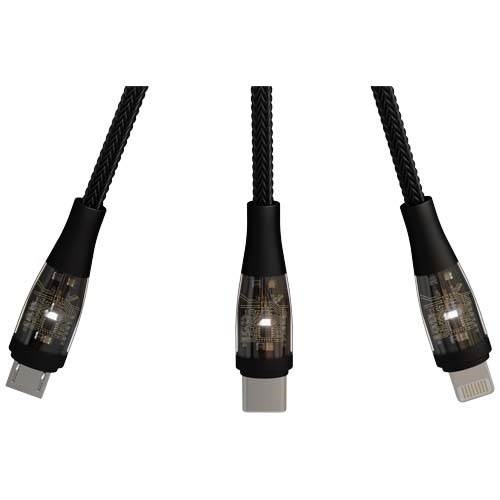 Obrázky: Kabel 5v1 SCX pro rychlé nabíjení 100W/5A, svítící, Obrázek 3