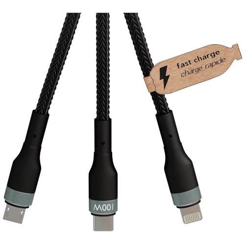 Obrázky: 100W ultra rychlý nabíjecí kabel SCX 5v1 z rPET, Obrázek 5