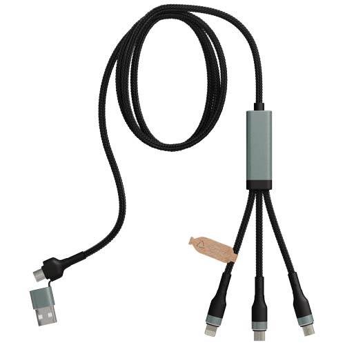 Obrázky: 100W ultra rychlý nabíjecí kabel SCX 5v1 z rPET, Obrázek 9