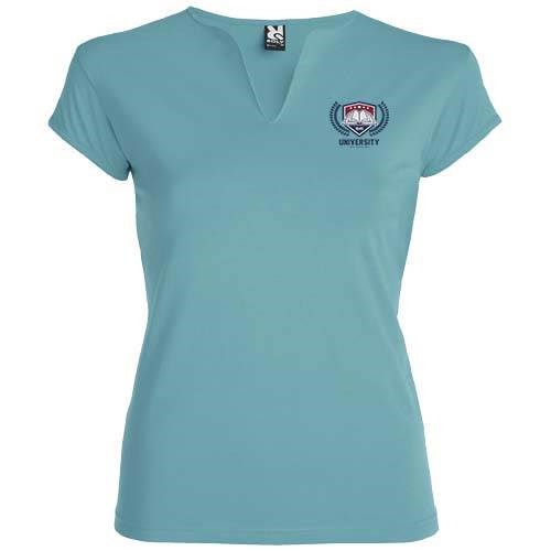 Obrázky: Kouřově modré dámské triko Belice 200, XL, Obrázek 5