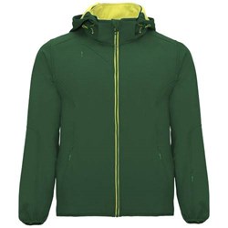 Obrázky: Zelená unisex softshellová bunda Siberia XXXL