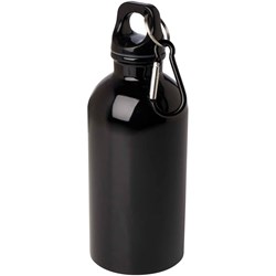 Obrázky: Nerezová láhev 400ml s karabinou, černá