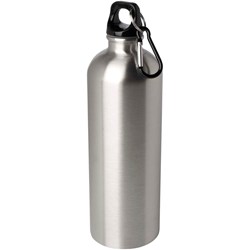 Obrázky: Nerezová láhev 750ml s karabinou, stříbrná