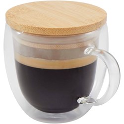 Obrázky: Skleněný hrnek, 250 ml a bambusovým víčkem