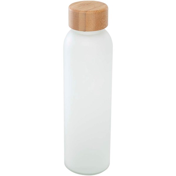 Obrázky: Matná skleněná láhev 500 ml, bílá, Obrázek 2
