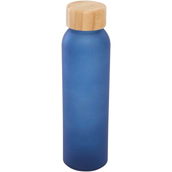 Obrázky: Matná skleněná láhev 500 ml, modrá, Obrázek 2