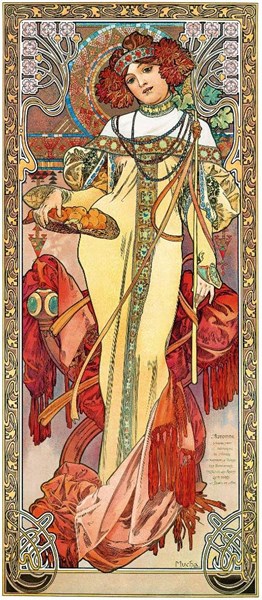 Obrázky: ALFONS MUCHA, nástěnný kalendář 330x600 mm, Obrázek 13