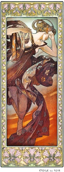 Obrázky: ALFONS MUCHA, nástěnný kalendář 330x600 mm, Obrázek 4
