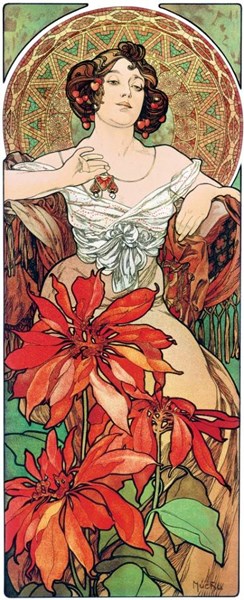 Obrázky: ALFONS MUCHA, nástěnný kalendář 330x600 mm, Obrázek 5