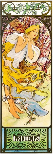 Obrázky: ALFONS MUCHA, nástěnný kalendář 330x600 mm, Obrázek 6