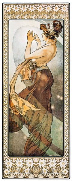 Obrázky: ALFONS MUCHA, nástěnný kalendář 330x600 mm, Obrázek 7