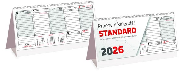 Obrázky: Stolní týdenní bezobrázkový kalendář STANDARD, Obrázek 2
