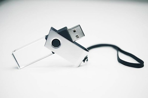 Obrázky: CRYSTAL ROTATE černý USB flash disk 64GB s LED