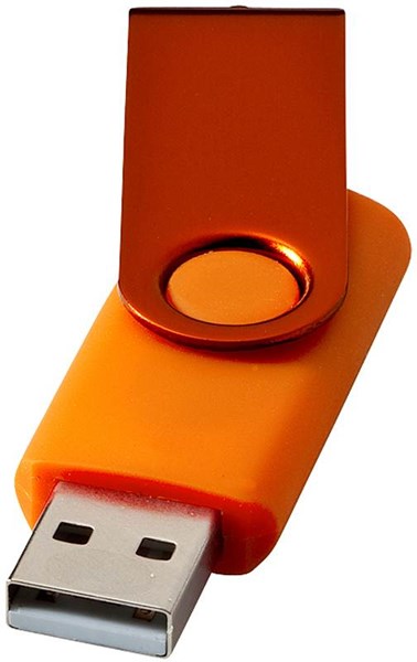 Obrázky: Twister metal oranžový USB flash disk, 1 GB, Obrázek 2