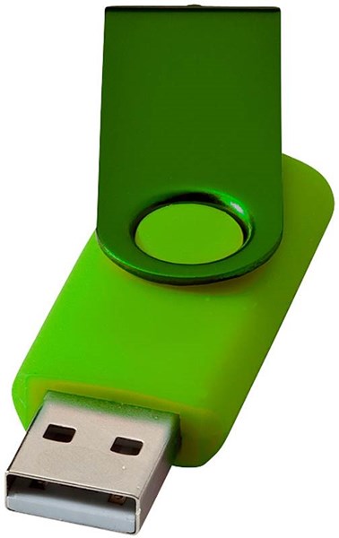 Obrázky: Twister metal zelený USB flash disk,1GB, Obrázek 2