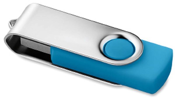 Obrázky: Twister Techmate tyrkysovo-stříbrný USB disk 4GB, Obrázek 3