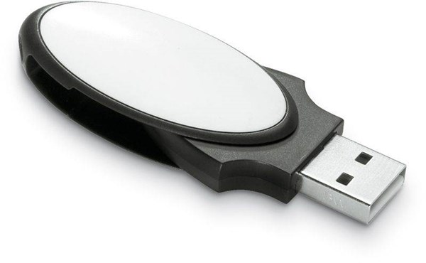 Obrázky: Lumitech oválný černý USB flash disk 64 GB