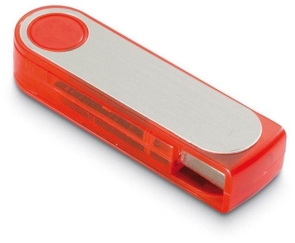 Obrázky: Rotolink červ.-stříb. rotační USB flash disk 64GB