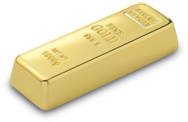 Obrázky: Memogold USB flash disk-tvar zlaté cihličky 64GB