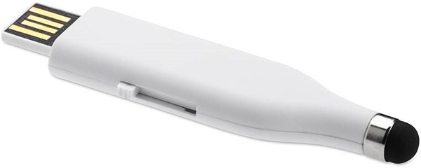 Obrázky: Touchflash bílý USB flash disk 64 GB se stylusem