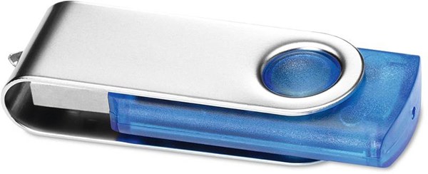 Obrázky: Twister Transtech modro-stříbrný USB disk 32GB, Obrázek 2