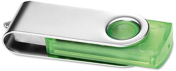 Obrázky: Twister Transtech 3.0 zeleno-stříbr. USB disk 64GB