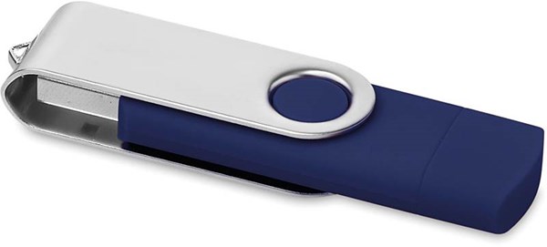 Obrázky: OTG Twister flash disk 1 GB s micro USB,n.modrý, Obrázek 2