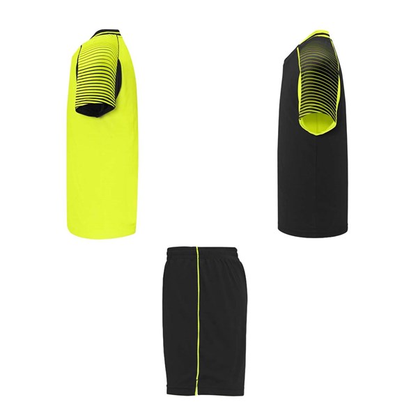 Obrázky: Dětská sada 2 dresů+šortek,fluor.žluto-černá 7/8, Obrázek 4