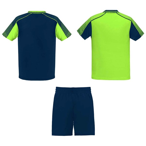 Obrázky: Dětská sada 2 dresů+šortek,fluor.zeleno-modrá 11/12, Obrázek 2
