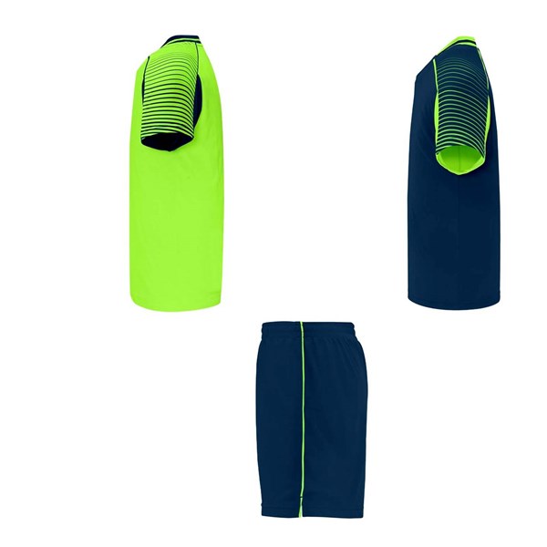Obrázky: Dětská sada 2 dresů+šortek,fluor.zeleno-modrá 15/16, Obrázek 4