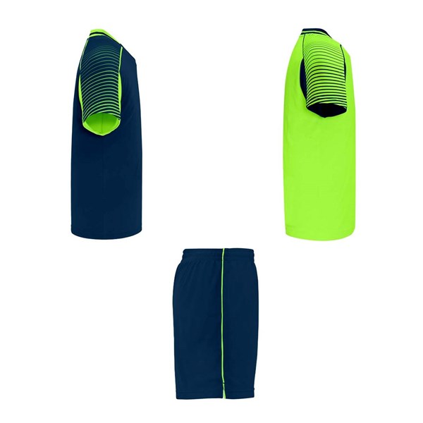 Obrázky: Dětská sada 2 dresů+šortek,fluor.zeleno-modrá 11/12, Obrázek 5