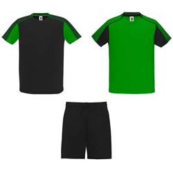Obrázky: Dětská sada 2 dresů+šortek,zeleno-černá 15/16