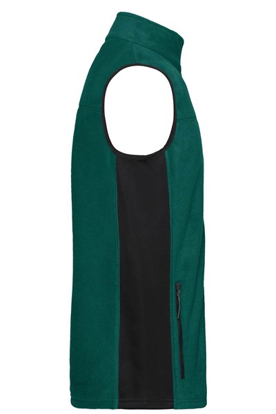 Obrázky: Mikrofleece vesta se softshellem, zelená 5XL, Obrázek 4