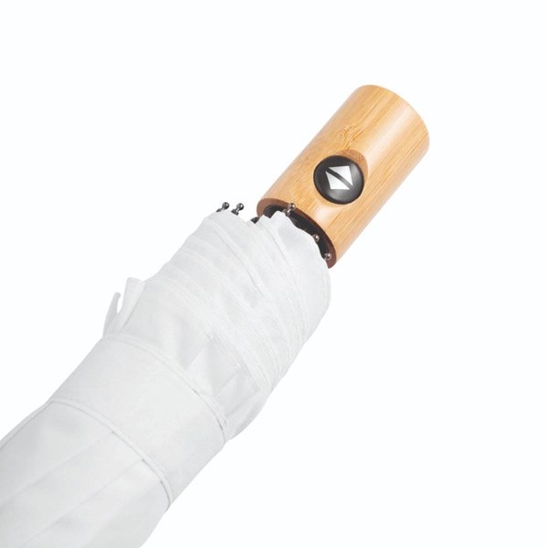 Obrázky: RPET skládací deštník s automatickým O+Z, bílý, Obrázek 6