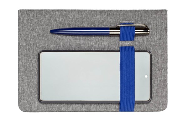 Obrázky: Blok A5 z RPET s modrým poutkem na telefon/pero, Obrázek 5