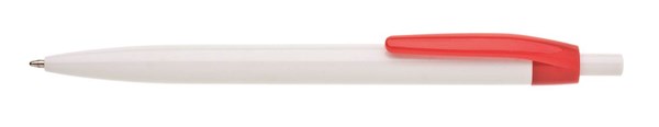 Obrázky: Kuličkové pero ANDY bílé tělo - červený klip