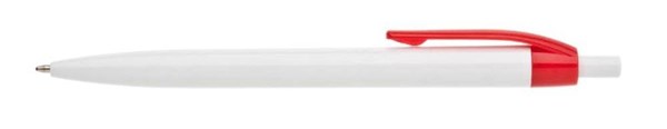 Obrázky: Kuličkové pero ANDY bílé tělo - červený klip, Obrázek 2