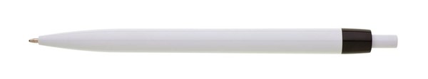 Obrázky: Kuličkové pero ANDY bílé tělo - černý klip, Obrázek 3