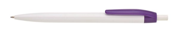 Obrázky: Kuličkové pero ANDY bílé tělo - fialový klip