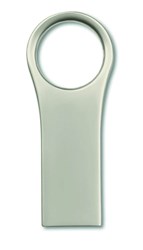 Obrázky: Malý hliníkový USB flash disk s kul. otvorem, 32GB